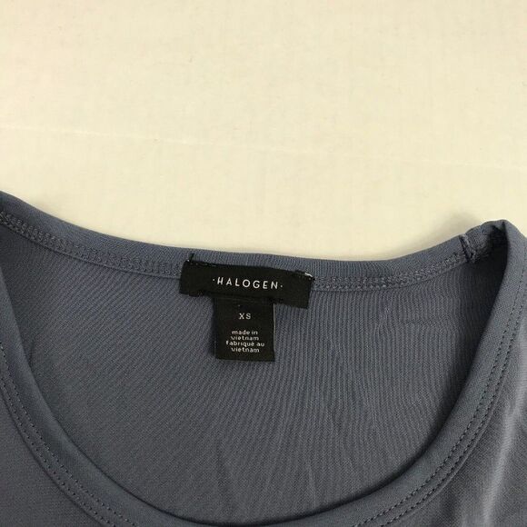 Halogen Womens Peplum Tank Top Blue Lightweight Shirt Scoop Neck Sleeveless XS - Picture 4 of 11